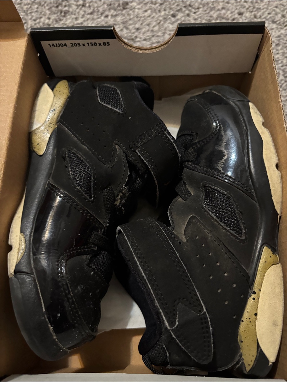 Jordan Kids Black Sneakers with Cream Accents